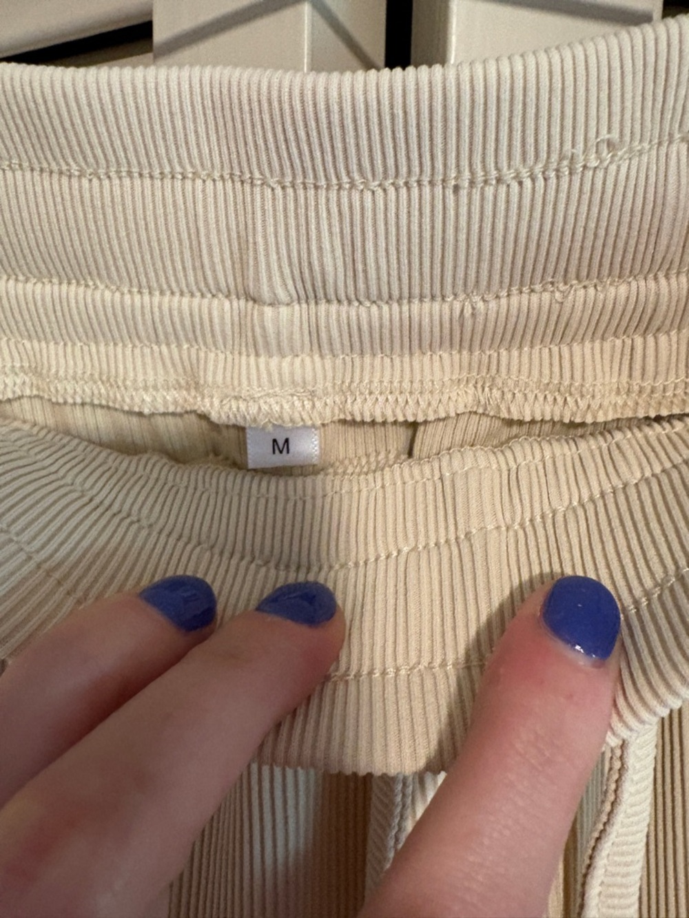 PrettyGarden Ribbed Matching Set - Cream - Picture 4 of 6